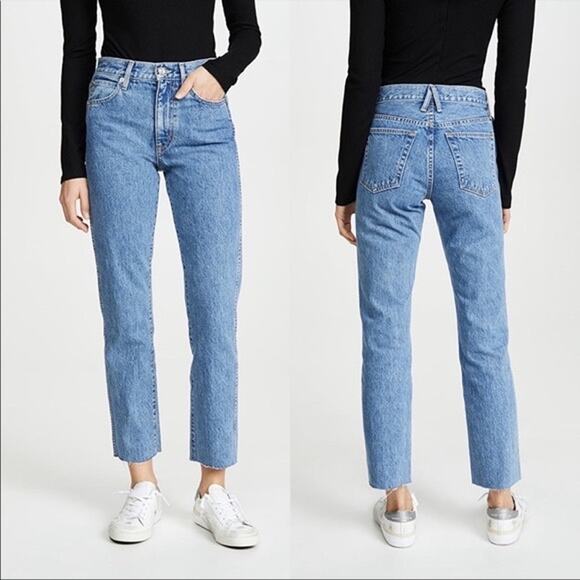 SLVRLAKE Denim Jeans Hero Pacific Blue Denim Slim Fit High Rise Jeans Size 25 - Picture 8 of 13